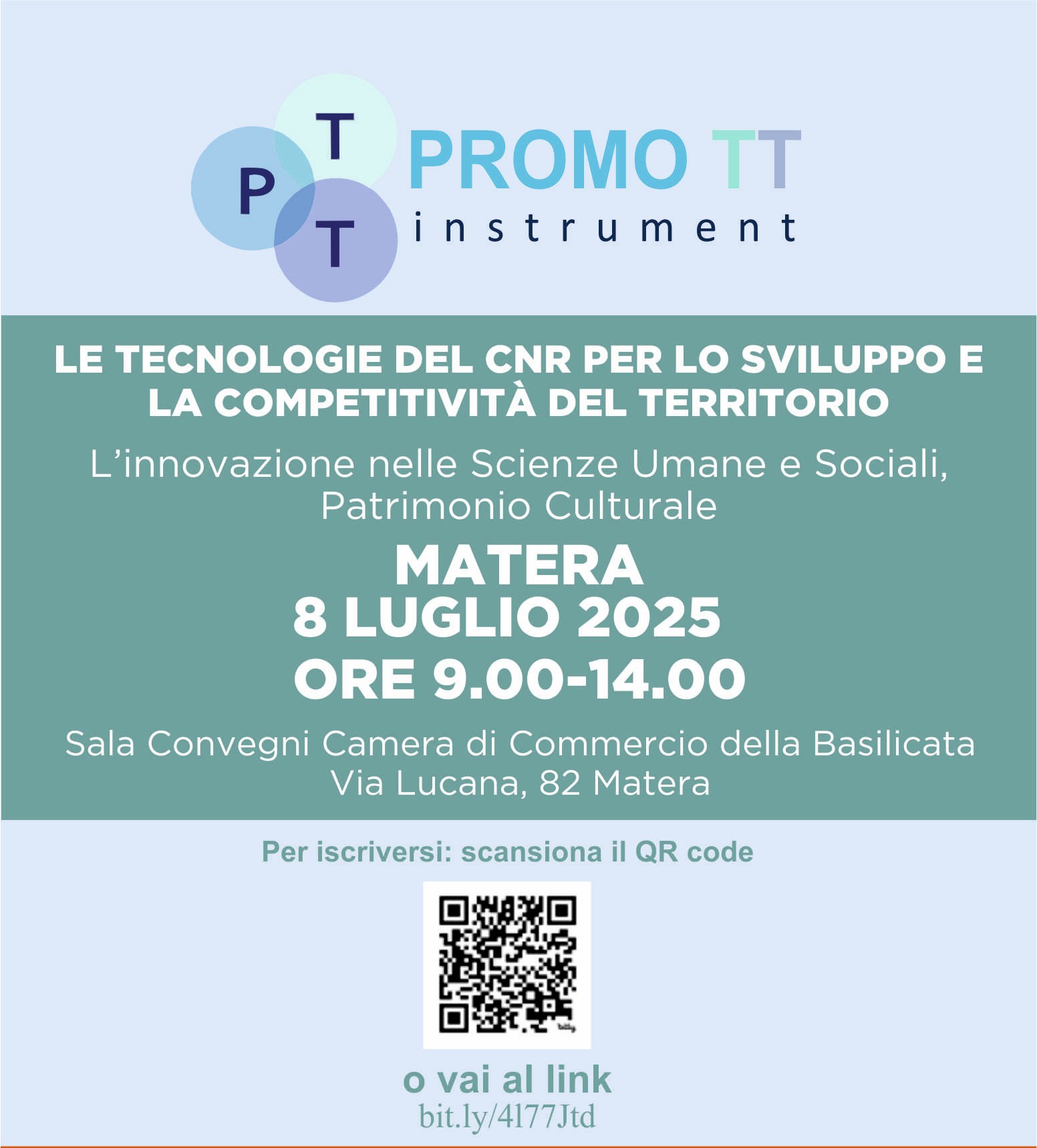 Le tecnologie del CNR per lo sviluppo e la competitività del territorio. L’innovazione nelle Scienze Umane e Sociali, Patrimonio Culturale – Matera, 8 luglio 2025 e in streaming