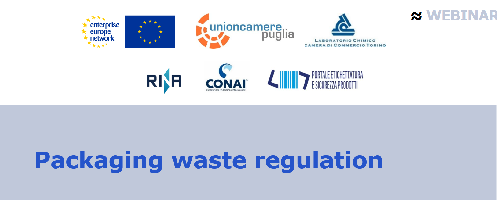 webinar “packaging waste regulation” – 10 novembre 2026